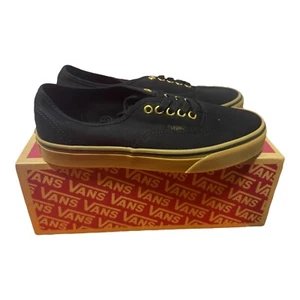 Van's Authentic Black/Rubber Classic Gum Sole Sneaker Size M7.0/W8.5 - Picture 1 of 5
