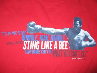 Camiseta MUHAMMAD ALI "Rumble, Man Sting Like a Bee Your Hands Can't Hit" (2XL) Foto 1 de 2