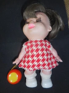 Original Vintage Freckle Funny Face  Cookie Doll,with YoYo,with plastic case#C19 - Picture 1 of 11
