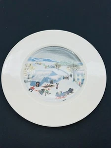 Vintage Grandma Moses Plate “Catching The Thanksgiving Turkey” Ltd. First Ed. - Picture 1 of 6