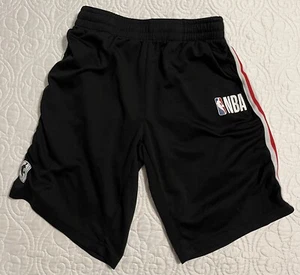 NBA Basketball Shorts Boy's XL 18-20 Black w/ Red,White, & Blue Stripes Cool! - Picture 1 of 8