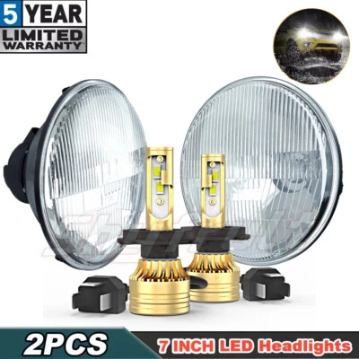 Faros LED halo ojos de ángel para proyector redondo de 7" para Triumph TR6 1969-1976 Foto 1 de 4