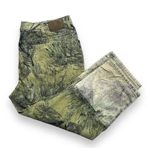 Cabela's Camo Hunting Jeans Pants 42x30 Reinforced Legs Roughneck Open Country - Picture 1 of 13