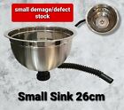 DAMAGE/DEFECT Round SS Small Sink 26cm Kitchen Caravan Camper Catering Trailer