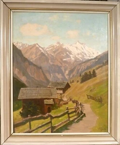 HANS MASSMANN! AUSTRIAN MOUNTAIN LANDSCAPE WITH COTTAGES - Picture 1 of 5