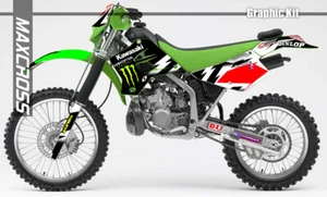 KAWASAKI KDX200R KDX220SR 1995 - 2007 MAXCROSS GRAPHICS KIT DECAL STICKERS MON2 - Picture 1 of 5