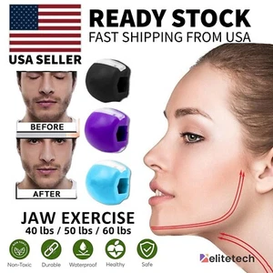 3PCS Jawline Exerciser Mouth Exercise Fitness Ball Neck Face Jaw Trainer Toning - Picture 1 of 7