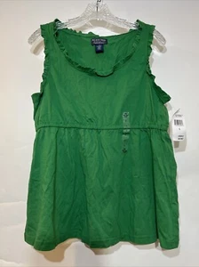 Ralph Lauren Polo Jeans Company Women's Large Tank Top Green Empire Waist NWT - Picture 1 of 4
