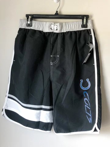 NWT NFL Apparel Indianapolis Colts Youth Swim Trunks - L Cover