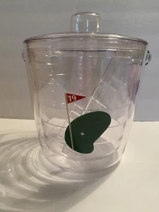 CUBO DE HIELO/PINZAS/MANGO DE HIELO TERVIS TRANSPARENTE AISLADO CON MOTIVO DE HOYO 19 - Imagen 1 de 12
