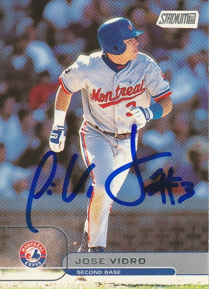 JOSE VIDRO MONTREAL EXPOS  SIGNED 2001 TOPPS STADIUM CLUB CARD #67 - Image 1 of 1