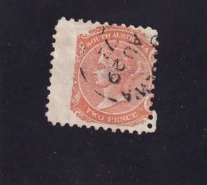 Australia del Sur error de impresión DOS PENIQUES 1872 usado - Imagen 1 de 2