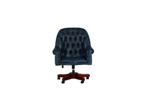 Luxus Chesterfield Bürosessel Winston Deluxe Ledersessel Bürostuhl UVP*2.590 - Bild 1 von 5