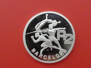 Südafrika, 2 Rand, Olympische Spiele, 1992, Silber, original. - Bild 1 von 2