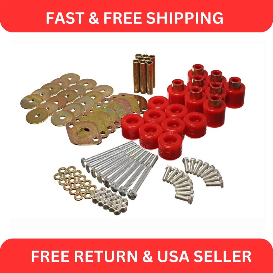 Juego de montaje de carrocería Energy Suspension 2.4112R para Wrangler 07-18 (JK) Foto 1 de 2