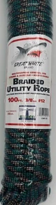 Cuerda utilitaria trenzada camuflaje 3/8" x 100' 880 lb resistencia a la rotura hace nudos fácilmente - Imagen 1 de 2