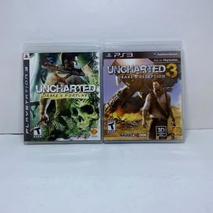 PS3 2 Game Bundle: Uncharted Drake’s Fortune And Uncharted 3 Drakes Deception - Picture 1 of 4