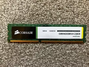 CORSAIR VALUE SELECT CMV4GX3M1A1333C9 4GB DIMM RAM MODULE DDR3 1333MHz - Picture 1 of 3