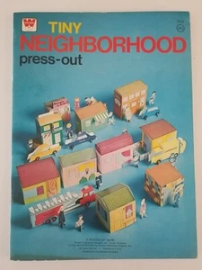 Vintage Tiny Press Out Neighborhood Punch Out Book Paper Doll Toy Model 70s 1976 - Picture 1 of 5
