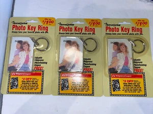 Home Center Photo Key Ring Walgreens 2x3” Keychain Lot Of 3 Vintage - Picture 1 of 5