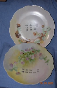 Lotto di 2 piatti antichi C. 1912 J & C Geo H Bowman Findlay Bavaria tema asiatico - Foto 1 di 4