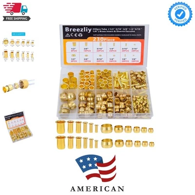 Kit Surtido Accesorios de Compresión-6 Tamaños1/8"3/16" 1/4" 5/16" 3/8" 1/2" Sujetador... Foto 1 de 4