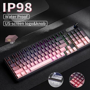 FURYCUBE IP98 Game Membrane Keyboard RGB Translucent Character Intelligent Knob - Zdjęcie 1 z 14