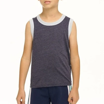 Camiseta sin mangas Chaser Boys talla 6 Coastin' a rayas reciclada vintage gris nueva sin etiquetas Foto 1 de 4