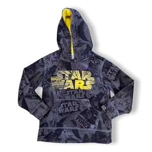 Star Wars Boys Hoodie S 6 7 Black Death Star Darth Vader Tie Fighters Gray  - Picture 1 of 9