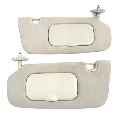 2007-2017 Jeep Patriot Compass Sun Visors Pair Driver Passenger Light Gray OEM - Image 1 of 4
