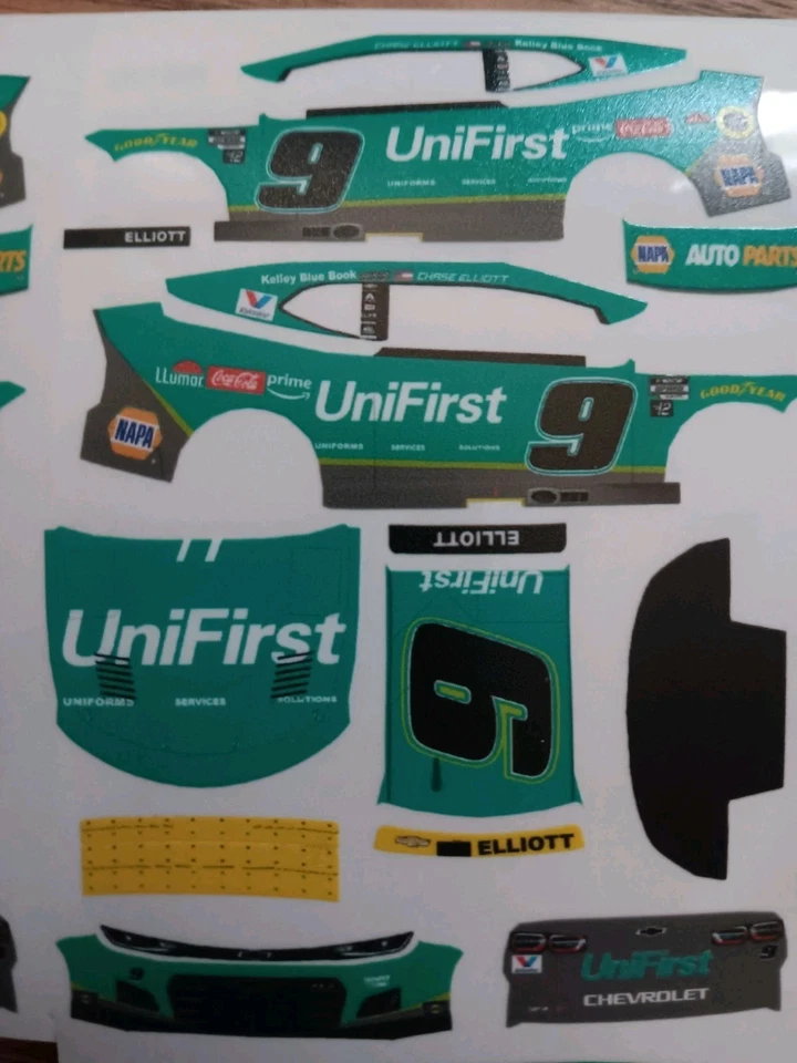 Chase Elliott Playoffs Unifirst 1/64 Peel& Stick Decals - Image 1 of 1