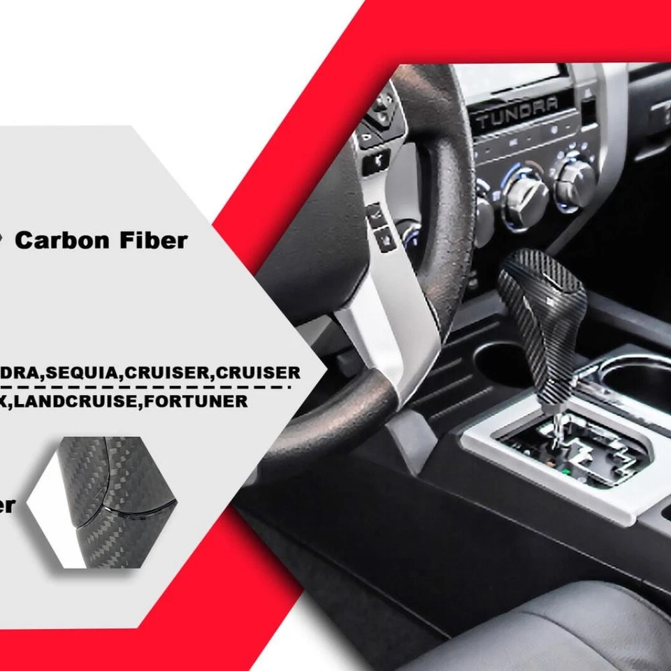 Gear Shift Knob Stick Lever Real Carbon Fiber For Toyota 4Runner TUNDRA  - Изображение 1 из 2