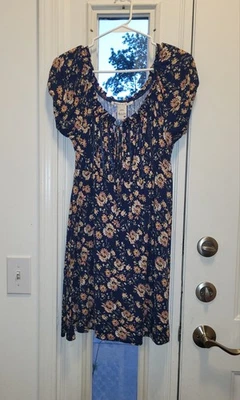 Платье American Rag Cie с цветочным рисунком подростковое среднее синее - Изображение 1 из 4