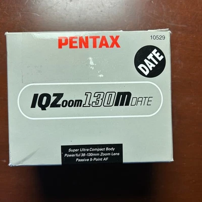 Pentax IQZoom 130m Date 35mm Point & Shoot Film Camera New Old Stock Open Box - Image 1 of 4