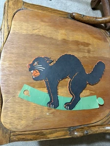 Vintage Halloween Pfeife Aufstelldeko schwarze Katze - Bild 1 von 2