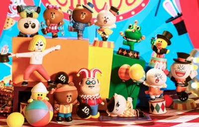 Figura de ação original X LINE FRIENDS Circus Acrobatics Series caixa cega confirmada QUENTE! - Imagem 1 de 2