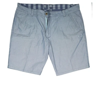 Bermuda masculina Oakley Capri bermuda curta 54 XXL W38 cinza reversível 2 em 1 - Imagem 1 de 3