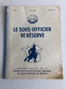 Revue mensuelle LE SOUS OFFICIER DE RESERVE DECEMBRE 1936 N°10 - Imagen 1 de 2