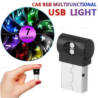 1x Mini USB LED Car Interior Neon Atmosphere Ambient Light Bulb Lamp Accessories - image 1 of 4
