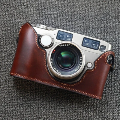 Handmade Real Leather Camera Half Case Bag Protect Covers For Contax G2 - Image 1 of 4