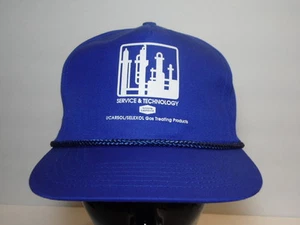 Vintage 1990s UNION CARBIDE SERVICE TECHNOLOGY Gas Advertising SNAPBACK ROPE HAT - Picture 1 of 12