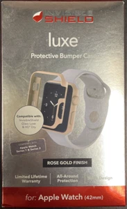 InvisibleShield Luxe Bumper Case 42mm Apple Watch Series 1, 2, 3 Case Rose Gold - Picture 1 of 5