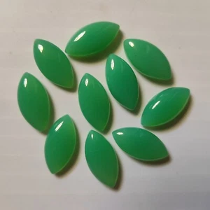 5 Piezas Crisoprasa Marquesa Cabujón 8x16mm Piedras Preciosas Sueltas Calibradas Naturales - Imagen 1 de 4