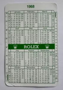 ROLEX 1968 1969 GREEN CALENDAR Oyster Cosmograph Daytona 6239/6240/6262/6241 - Picture 1 of 2