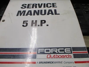 Force Outboards 5 Hp Engine Service Manual 1992 - Picture 1 of 3