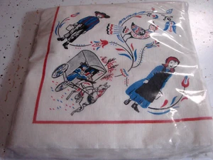 Vintage Napkins Paper NOS Amish  Hex Couple Buggy Sayings 6.5" 24 - Imagen 1 de 4