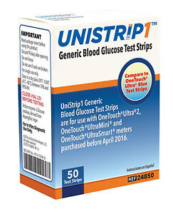 UniStrip 50 Test Strips for Use with OnetouchÂ® UltraÂ® Meters