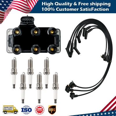 Ignition Coil+Spark Plugs + Wires fit Ford Mustang 3.8L V6 from 01/99-00 - Image 1 of 4