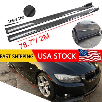 Carbon Fiber Side Skirt Rocker Panel Splitter Lip For BMW Foto 1 de 4