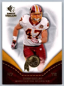 2008 UD SP ROOKIE THREADS FOOTBALL 99 CHRIS COOLEY REDSKINS - Picture 1 of 2